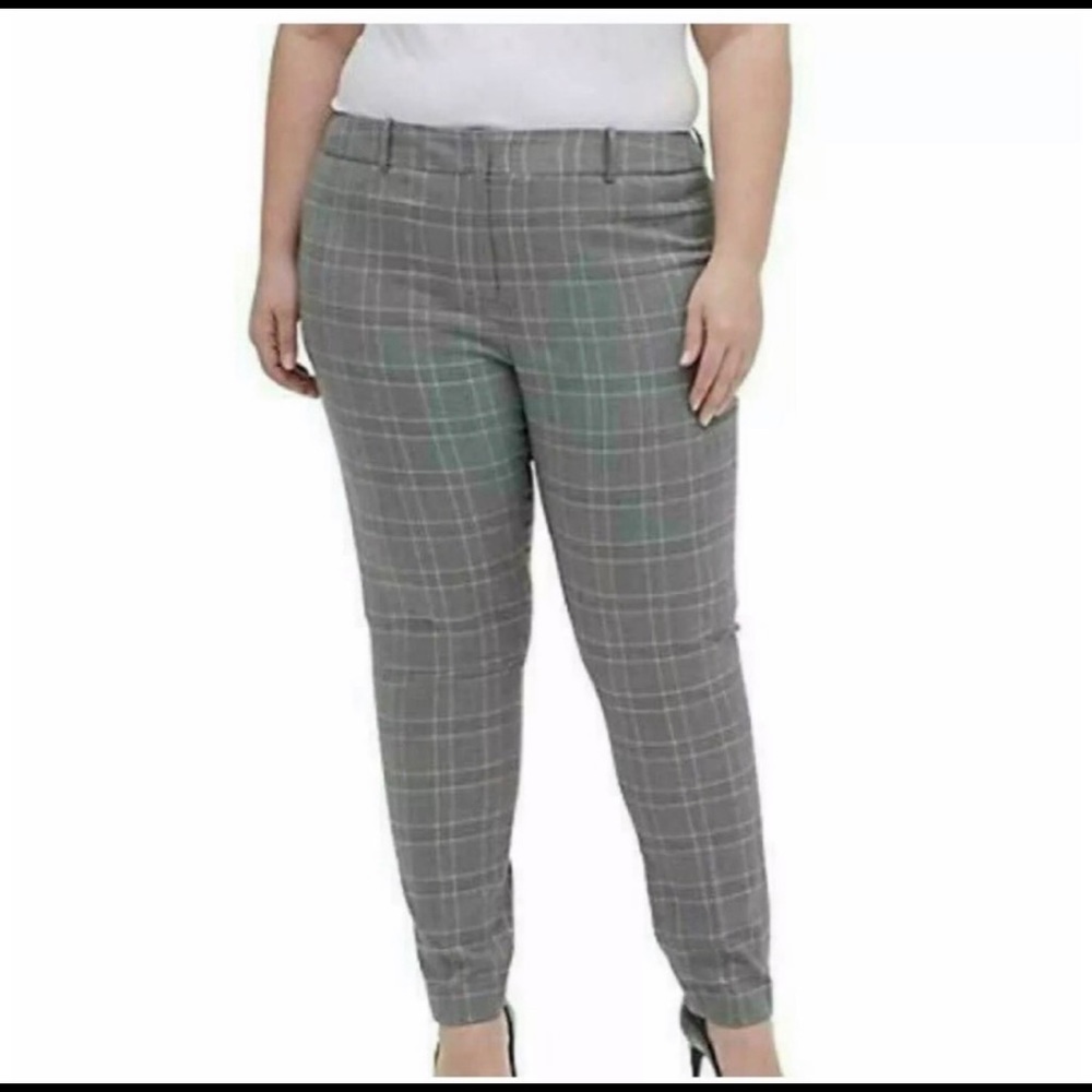 New Calvin Klein Gray metallic work dress pants 16